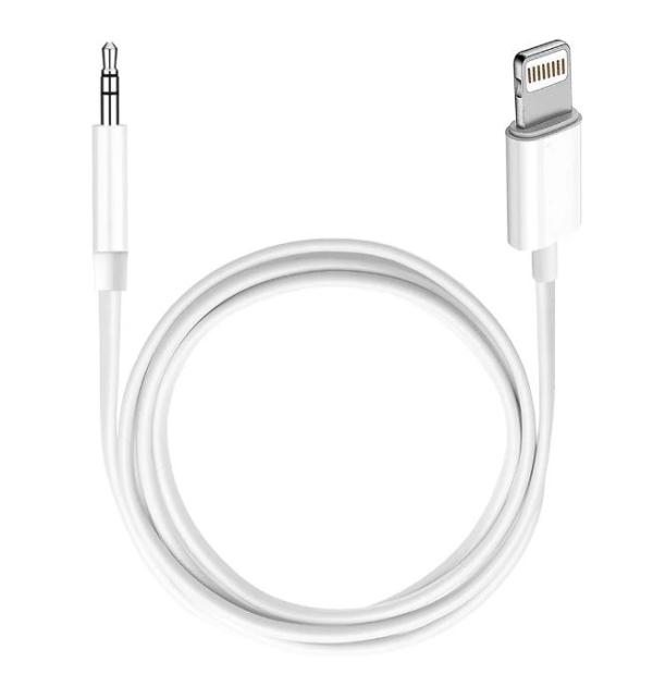CABLE JACK 3.5MM MACHO A APPLE LIGHTNING 1M (AUXILIAR)