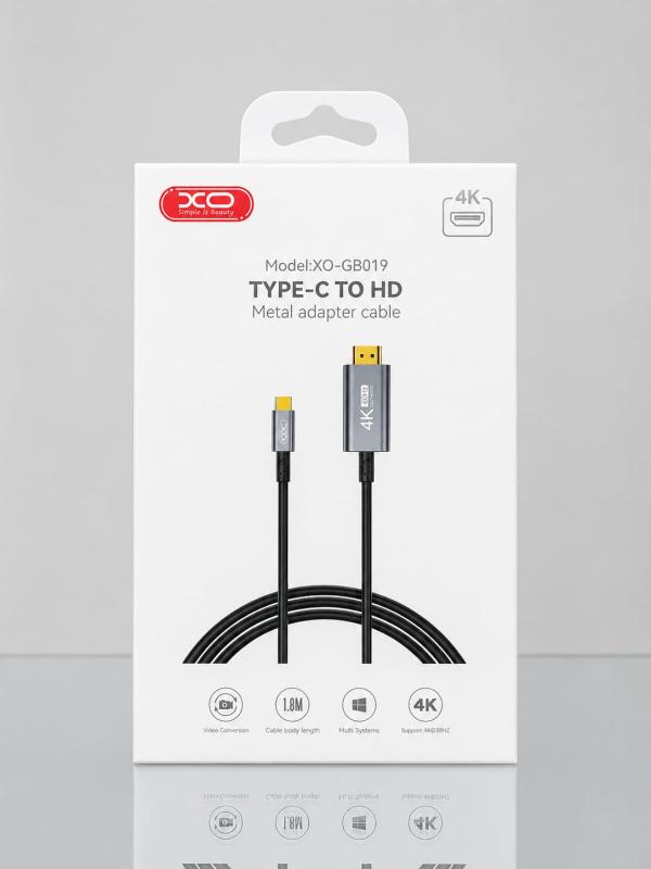 CABLE ADAPTADOR DE METAL  TIPO C A HDMI 4K