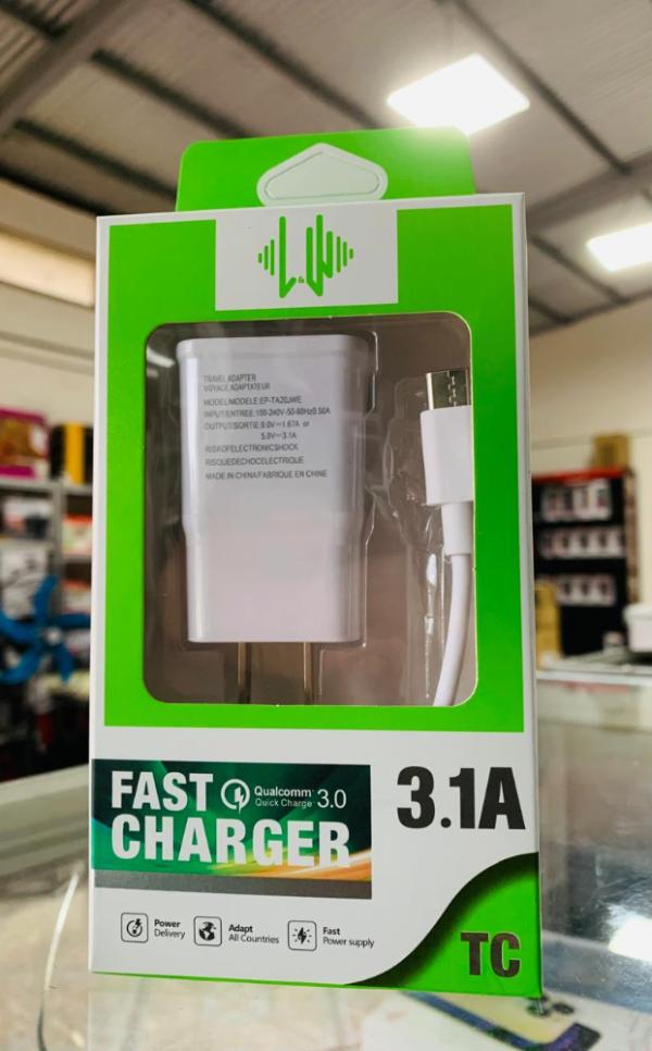 CARGADOR TIPO C SUPER CARGA 3.1 PACK 10 UNIDADES