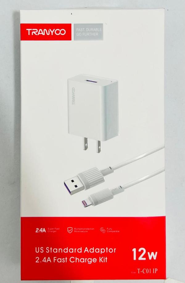 CARGADOR COMPLETO PARA IPHONE TIPO LIGHTNING 12W