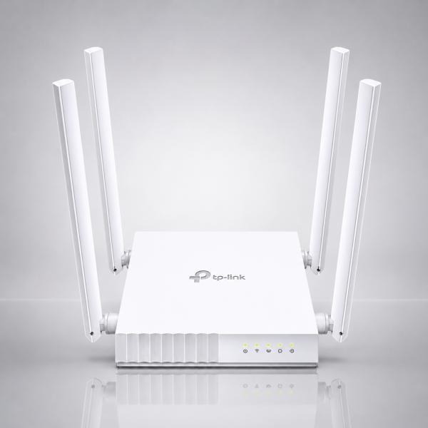 ROUTER TP LINK ARCHER C24 DUAL BAND 2.4/5 GHZ 750 MBPS WIFI 5 PUERTOS WAN / LAN BLANCO