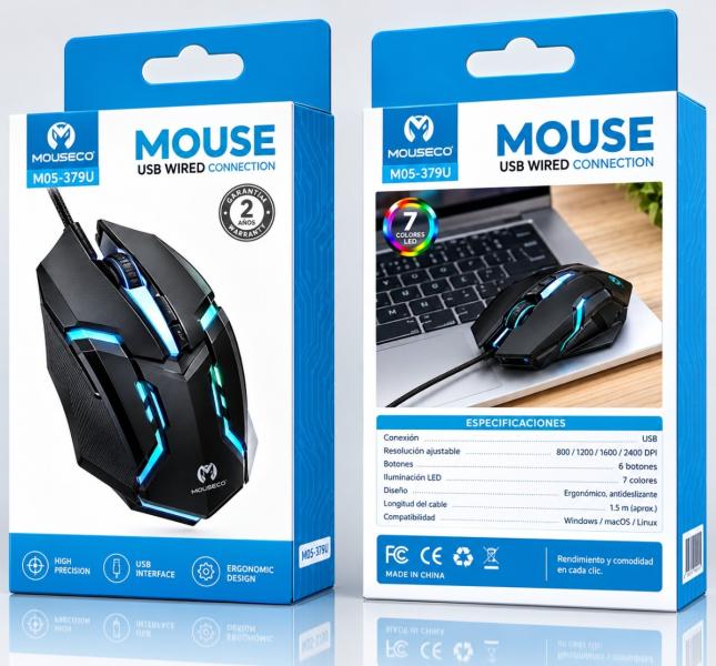 MOUSE CON CABLE USB GAMMER MIKUSO MOS-379U