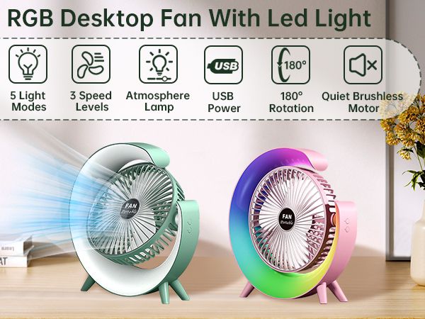 VENTILADOR F13 CON LUZ LED