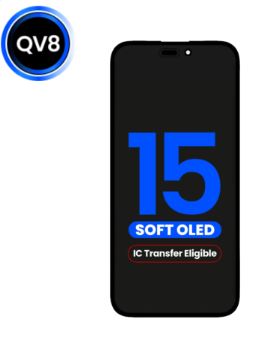 LCD PANTALLA OLED QV8 PARA IPHONE 15 (TRANSFERENCIA IC)