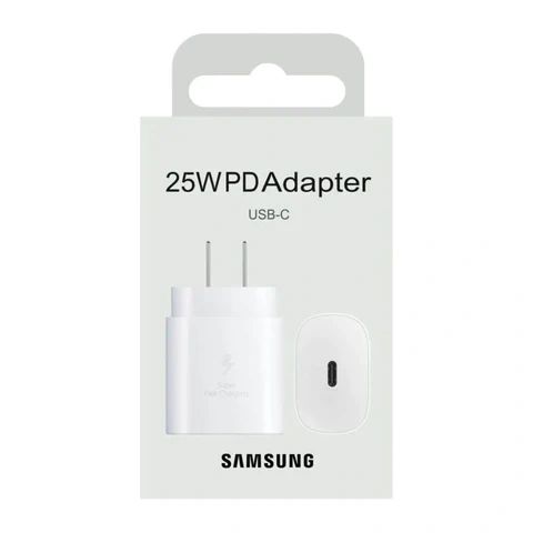 CUBO CARGADOR TIPO C SAMSUNG 25W BLANCO