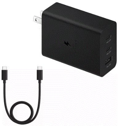 CARGADOR SAMSUNG TRIO DE CARGA SUPER RAPIDA - CON CABLE (65W)