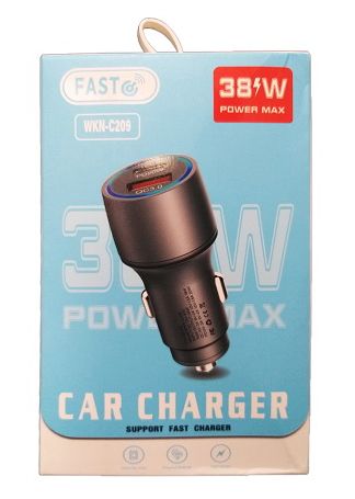 CARGADOR PARA COCHE DE 38 W DE POTENCIA M&Aacute;XIMA