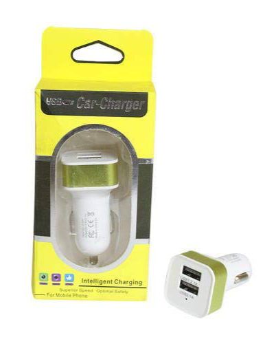 CARGADOR DE AUTO 2 PUERTOS USB