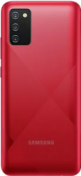 TAPA TRASERA + LENTE  SAMSUNG A02S ROJA