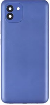 TAPA TRASERA + LENTE  SAMSUNG A03 AZUL