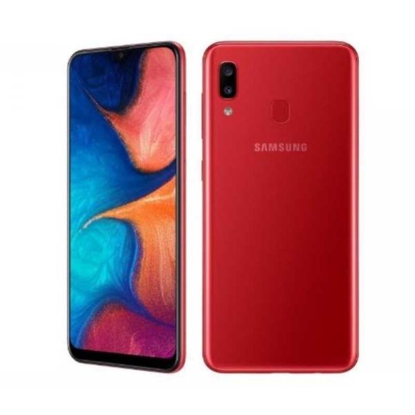 TAPA TRASERA + LENTE SAMSUNG A20S ROJA