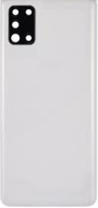 TAPA TRASERA + LENTE +MARCO SAMSUNG A31 BLANCA
