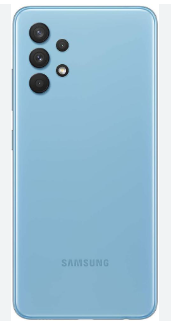 TAPA TRASERA + LENTE +MARCO SAMSUNG A32 CELESTE