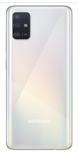 TAPA TRASERA + LENTE +MARCO SAMSUNG A51 NEGRO BLANCA