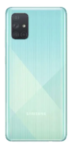 TAPA TRASERA + LENTE  SAMSUNG A71 CELESTE