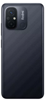 TAPA TRASERA + LENTE XIAOMI REDMI 12C NEGRA