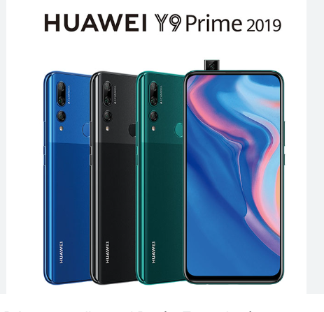 TAPA TRASERA + LENTE HUAWEI Y9 PRIME 2019 AZUL