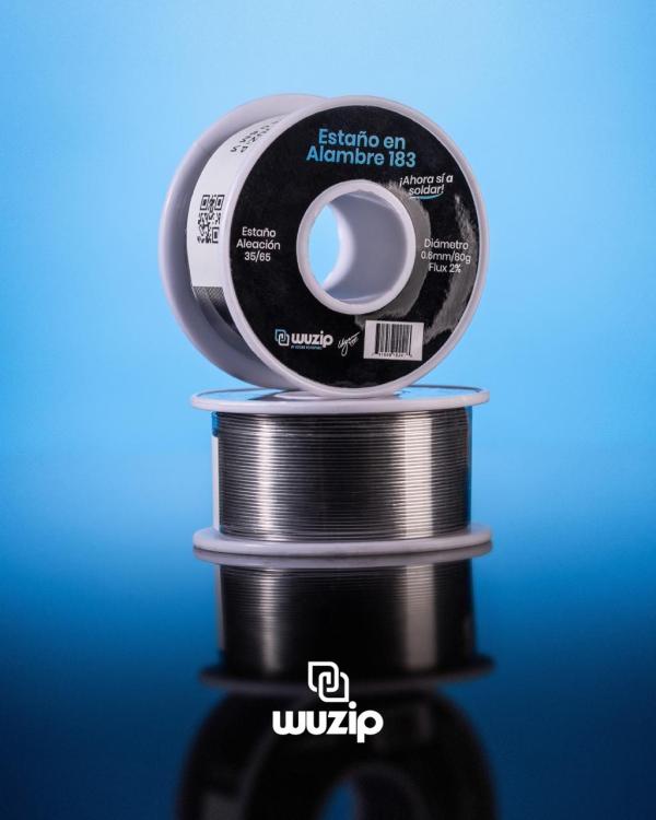 ESTA&Ntilde;O ALAMBRE PARA SOLDAR DE 0,6 MM 80 G WUZIP 183&deg;
