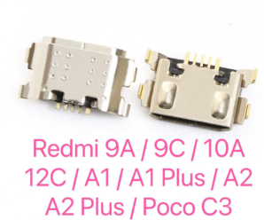 PIN DE CARGA REDMI 9A 9C 10A 12C A1 / A1 Plus / A2 / A2 Plus SAM A01 A03 A03 CORE (PACK DE 10 )