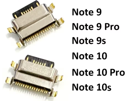 PIN DE CARGA REDMI NOTE 9, 9S, 10 4G , 10S 10 Pro  (PACK 5)