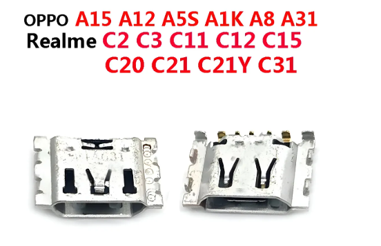 PIN DE CARGA REALME C21Y C31 C20 C2 C3 C11 C12 C15 (PACK 5)