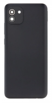 TAPA TRASERA + LENTE  SAMSUNG A03 NEGRA
