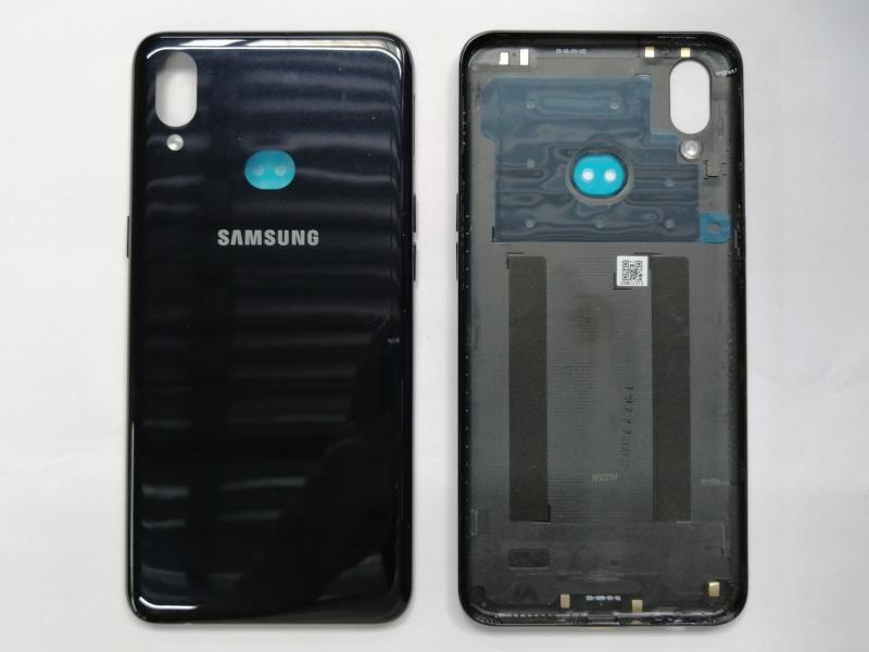 TAPA TRASERA + LENTE SAMSUNG A10S NEGRO