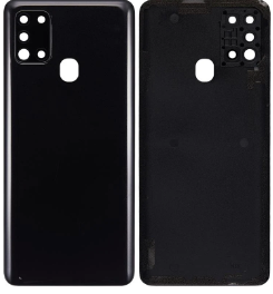 TAPA TRASERA + LENTE +MARCO SAMSUNG A21S NEGRA