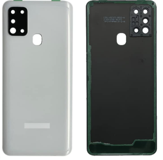 TAPA TRASERA + LENTE SAMSUNG A21S BLANCA/NEGRO/AZUL