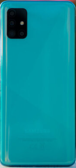 TAPA TRASERA + LENTE SAMSUNG A51 NEGRO VERDE VERDE