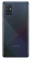 TAPA TRASERA + LENTE + MARCO SAMSUNG A71 NEGRO