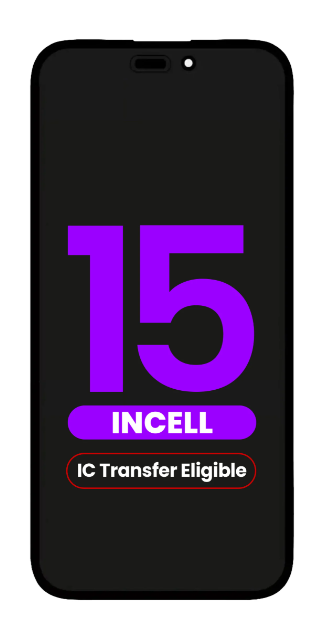 LCD PARA IPHONE 15 (INCELL DE REPUESTO/QV7) (APTO PARA TRANSFERENCIA IC)