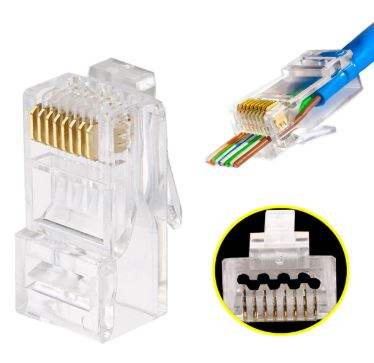 RED CONECTOR RJ45  HIKVISION DS-1M6AUA RJ45 CAT6A SIN BLINDAJE 8 PINES / 8 CONDUCTORES