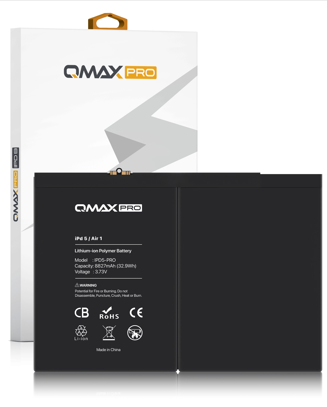 BATER&Iacute;A DE REPUESTO QMAX PARA IPAD 9, IPAD 8, IPAD 7, IPAD 6, IPAD 5 Y AIR 1 (8827 MAH)