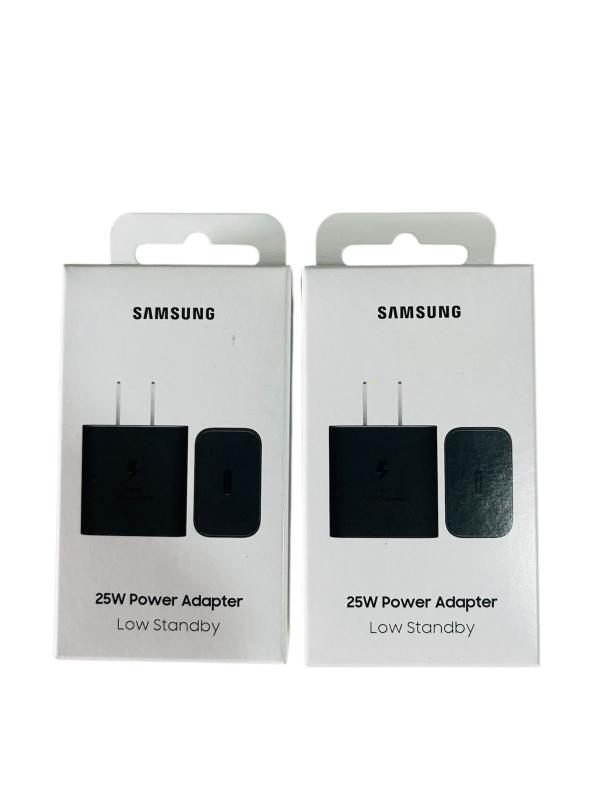 CUBO CARGADOR TIPO C SAMSUNG 25W NEGRO / 100%  ORIGINAL