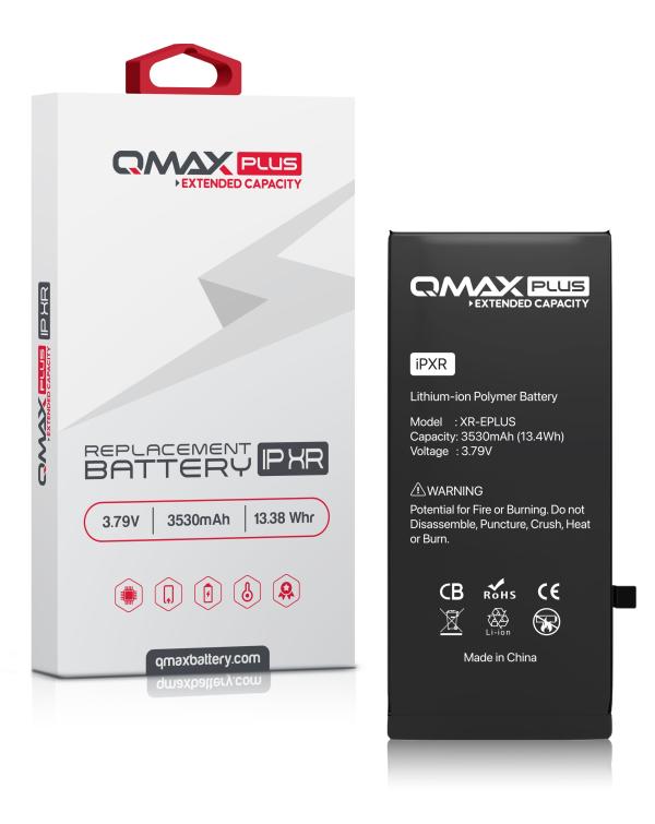 BATER&Iacute;A DE REPUESTO DE CAPACIDAD EXTENDIDA QMAX PLUS PARA IPHONE XR (3530 MAH)