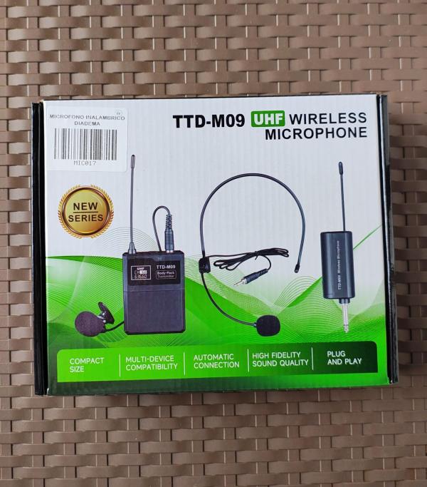 MICROFONO INALAMBRICO DIADEMA CANCELACION DE RUIDO TTD-M09
