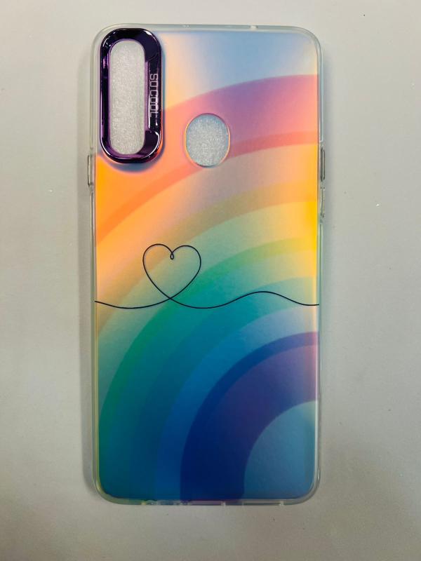 ESTUCHE DISEÑO SAMSUNG A20S ARCO IRIS