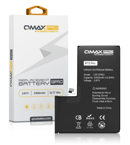 BATER&Iacute;A DE REPUESTO DE CAPACIDAD EXTENDIDA QMAX PRO PARA IPHONE 13 PRO (3300 MAH)