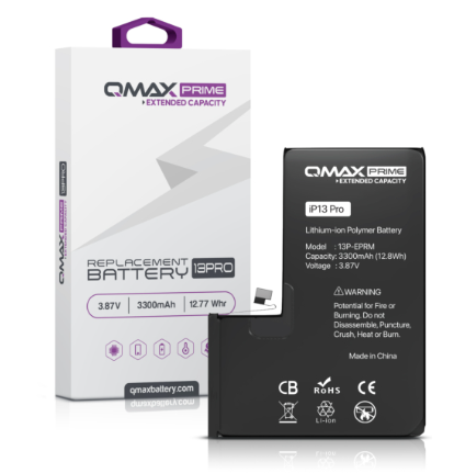BATER&Iacute;A DE REPUESTO DE CAPACIDAD EXTENDIDA QMAX PRIME PARA IPHONE (NO REQUIERE SOLDADURA POR PUNTOS) (4420 MAH) 13 PRO