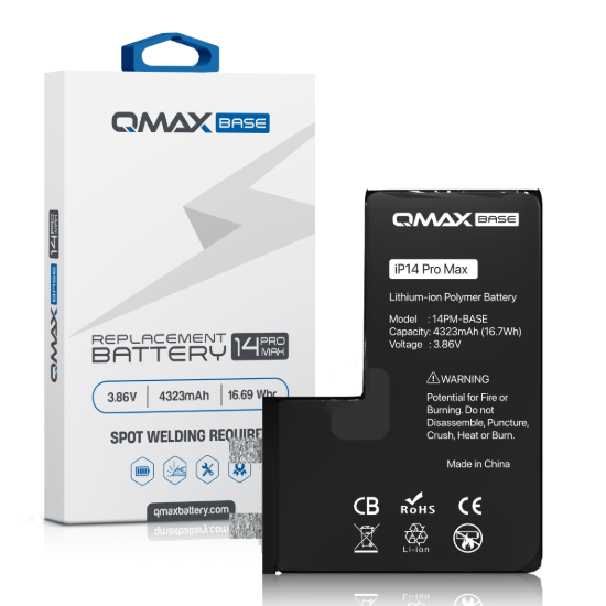 BATER&Iacute;A DE REPUESTO QMAX BASE PARA IPHONE  (REQUIERE SOLDADURA POR PUNTOS) (4685 MAH) 14 PRO MAX