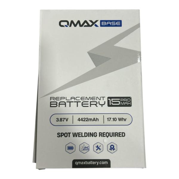 BATER&Iacute;A DE REPUESTO DE CAPACIDAD EXTENDIDA QMAX BASE PARA IPHONE  (REQUIERE SOLDADURA POR PUNTOS) 15 PRO MAX
