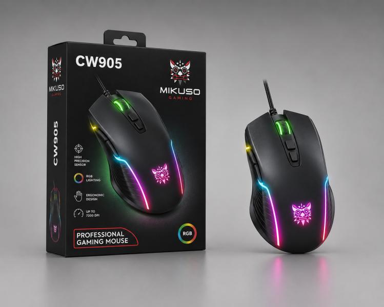 MOUSE GAMER MIKUSO CW9052 NEGRO