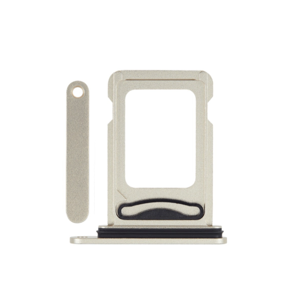 BANDEJA PARA TARJETA SIM DUAL PARA IPHONE 15/15 PLUS AMARILLO