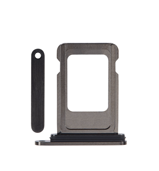 BANDEJA PARA UNA SOLA TARJETA SIM PARA IPHONE 15 PRO / 15 PRO MAX NEGRO TITANIO