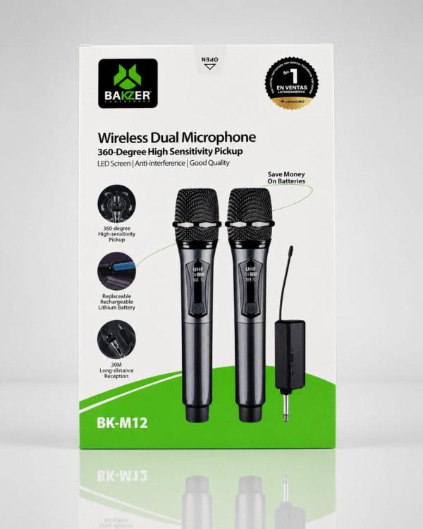 MICROFONOS DOBLE INALAMBRICOS BK-M12