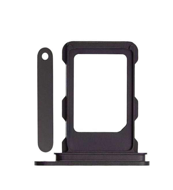 BANDEJA PARA UNA TARJETA SIM PARA IPHONE 16 PRO / 16 PRO MAX NEGRO TITANIO