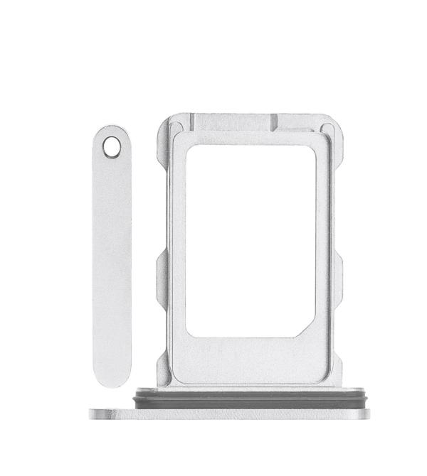 BANDEJA PARA UNA TARJETA SIM PARA IPHONE 16 PRO / 16 PRO MAX BLANCO TITANIO