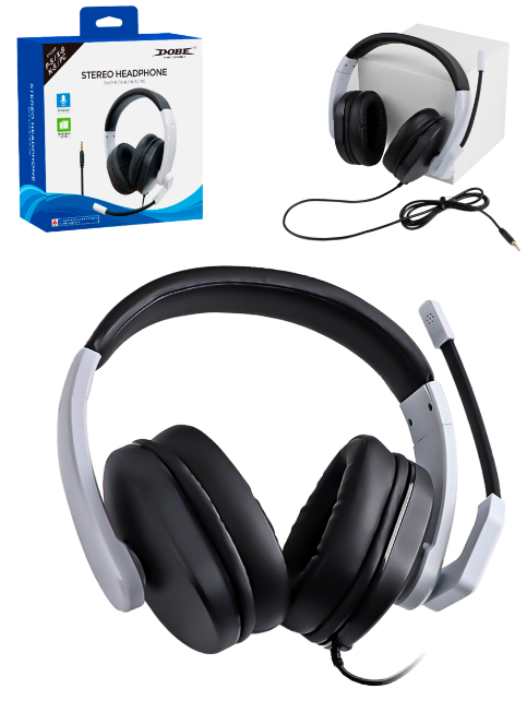 AUDIFONOS CON CABLE DOBE GAMING PARA PLAYSTATION 5, XBOX ONE, SWITCH Y PC