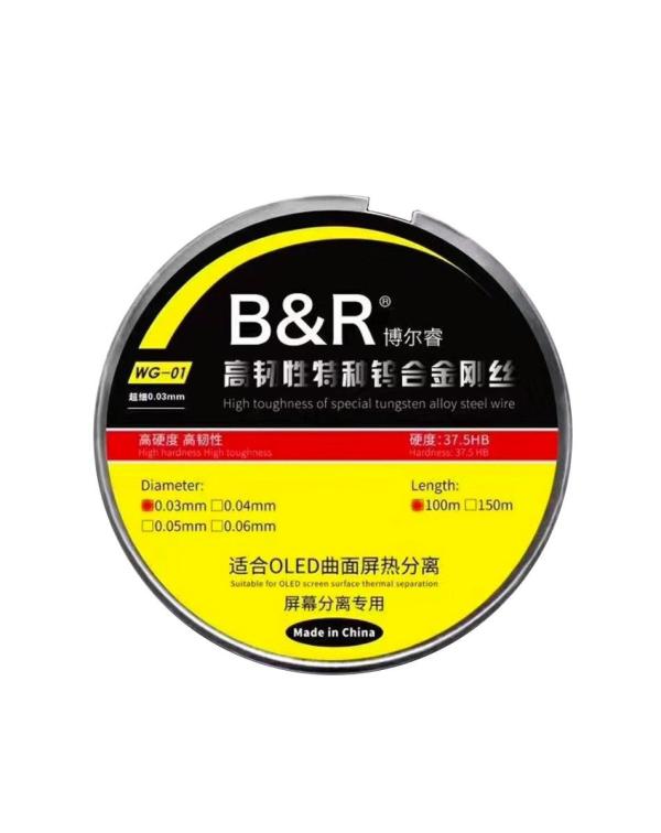 ALAMBRE ESTA&Ntilde;O DE MOLIBDENO B&R PARA CORTE DE LCD (0,03 MM/100 M)